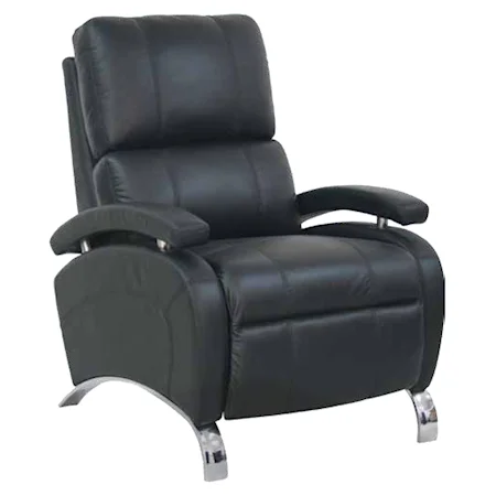 Oracle II Recliner with Polished Chrome Accents for Modern Style